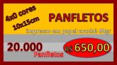PANFLETOS  20.000   4x0 cores 10x15cm
