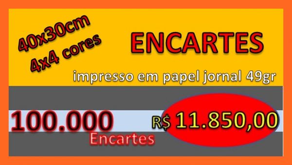 ENCARTES 100.000 4x4 papel jornal 49gr 40X30cm