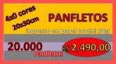 PANFLETOS  20.000   4x0 cores 20x30cm
