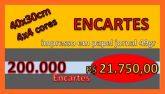 ENCARTES 200.000  4x4 papel jornal 49gr 40X30cm